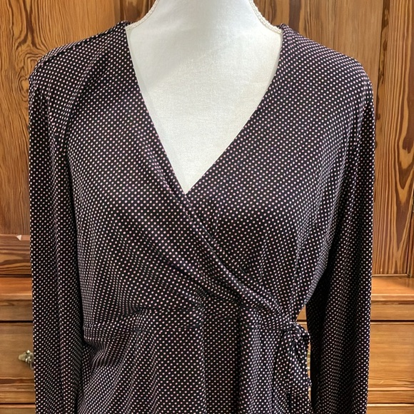Maternity top navy dotted top sz XL - Picture 2 of 9